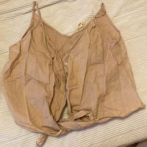 Tie in the front tank top